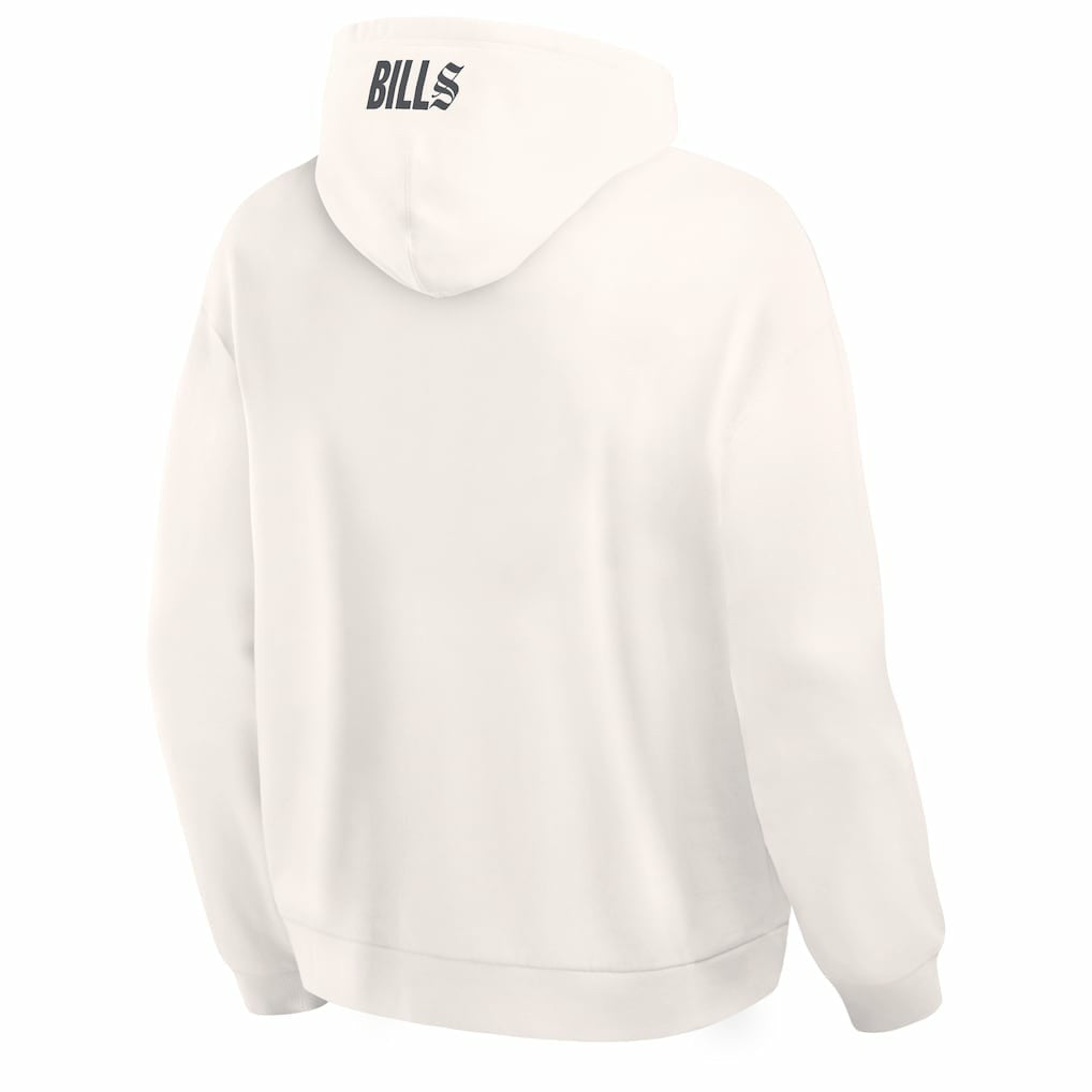 Buffalo Bills Oversized Type Play Location Hoodie - Cream Hoodies
