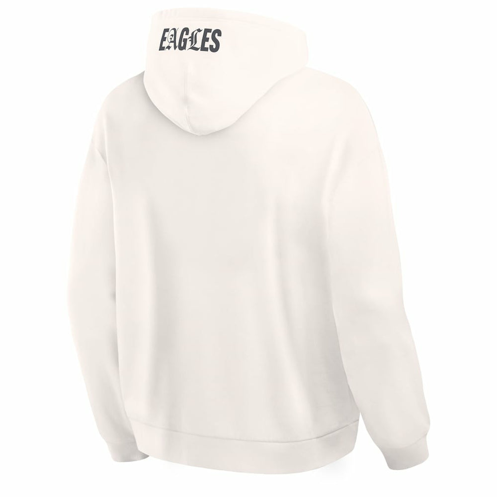 Philadelphia Eagles Oversized Type Play Location Hoodie - Cream Hoodies