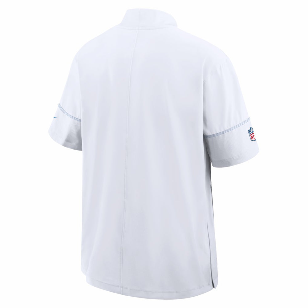 Los Angeles Chargers Sideline Short Sleeve Quarter-Zip Coach Jacket - White Jackets