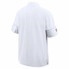 Los Angeles Chargers Sideline Short Sleeve Quarter-Zip Coach Jacket - White Jackets