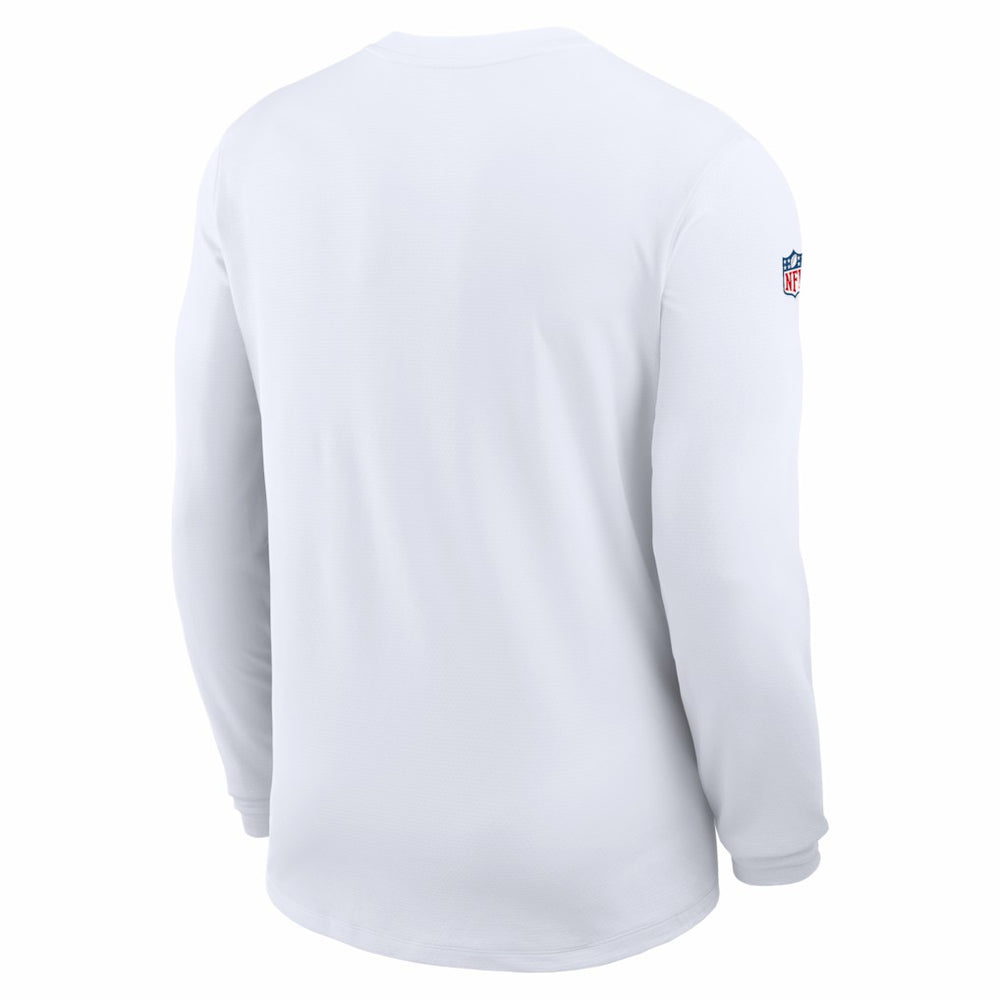 Dallas Cowboys Sideline Coach UV Dri-FIT Long Sleeve Shirt - White