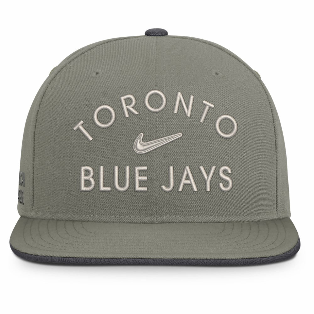 Toronto Blue Jays Nike Pro Dri-FIT Snapback Hat - Olive Hats