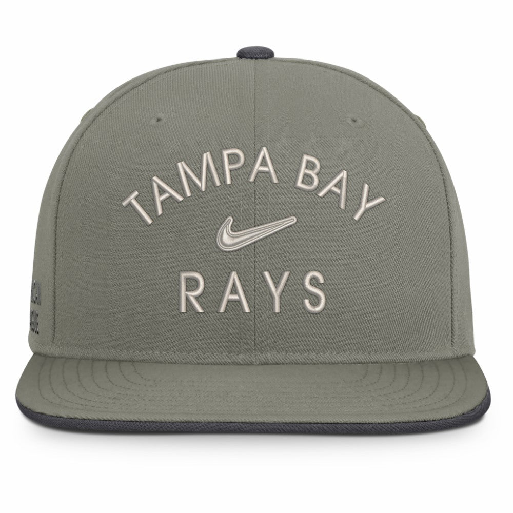 Tampa Bay Rays Nike Pro Dri-FIT Snapback Hat - Olive Hats