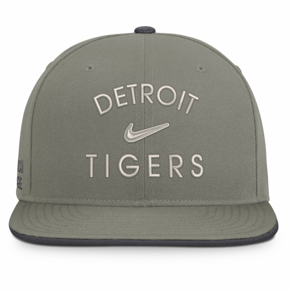 Detroit Tigers Nike Pro Dri-FIT Snapback Hat - Olive Hats