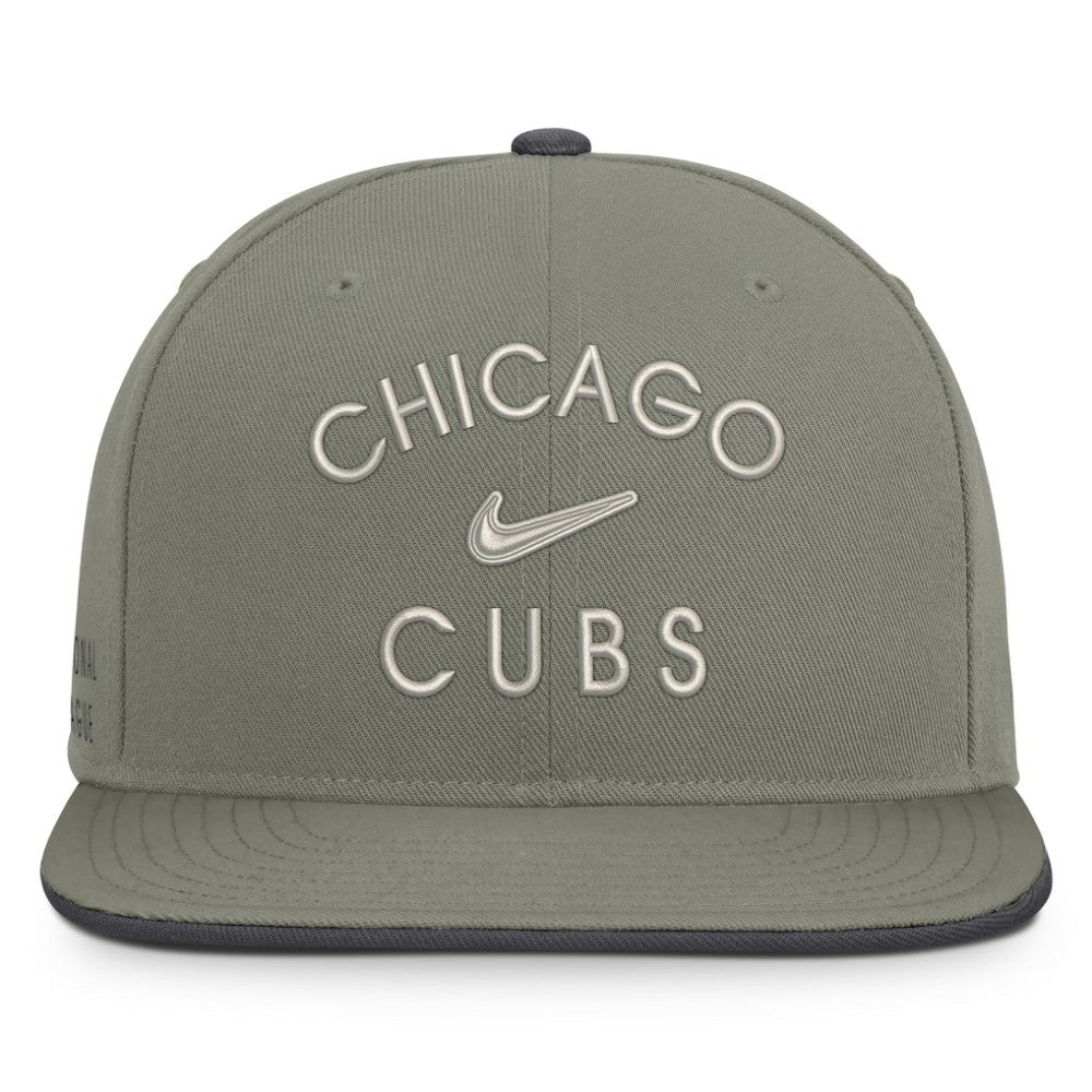 Chicago Cubs Nike Pro Dri-FIT Snapback Hat - Olive Hats