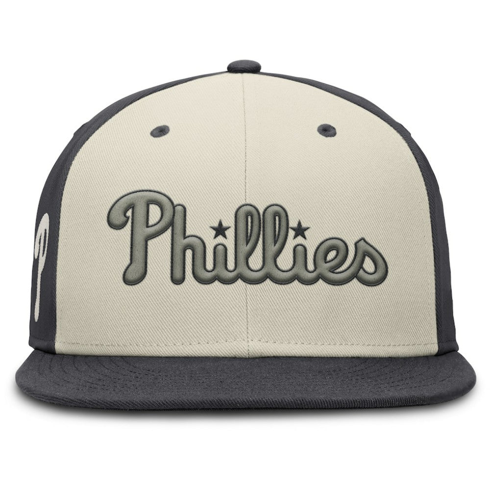 Philadelphia Phillies Nike Dri-FIT True Fitted Hat - Cream Hats