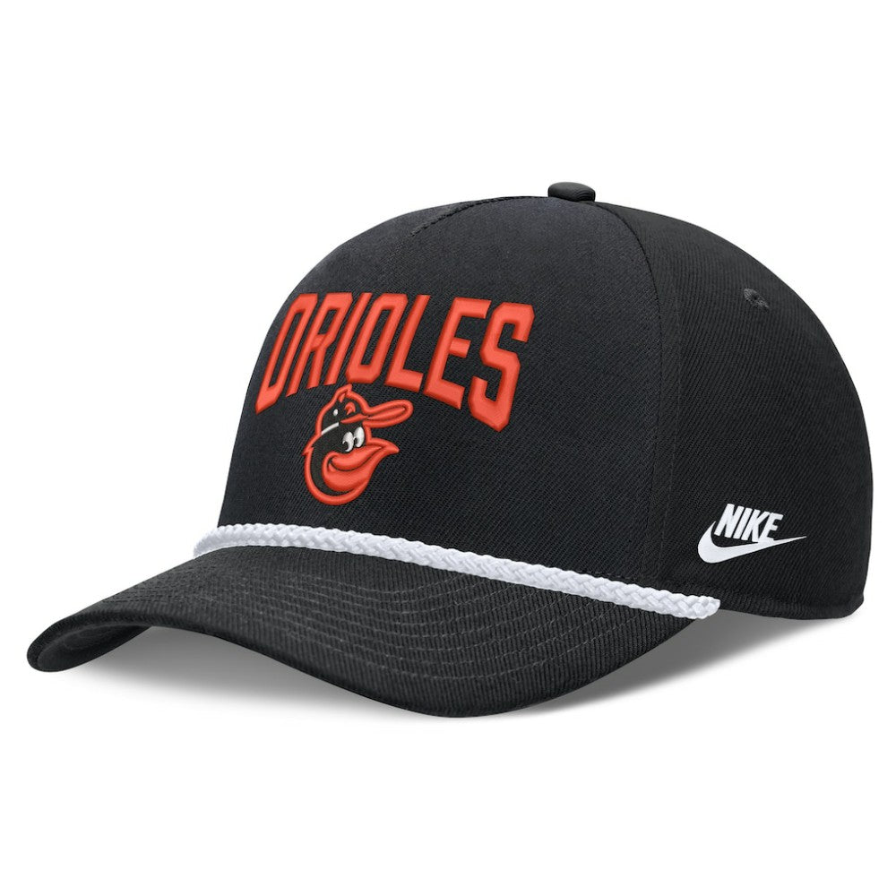 Baltimore Orioles Nike Cooperstown Rise Adjustable Hat - Black Hats