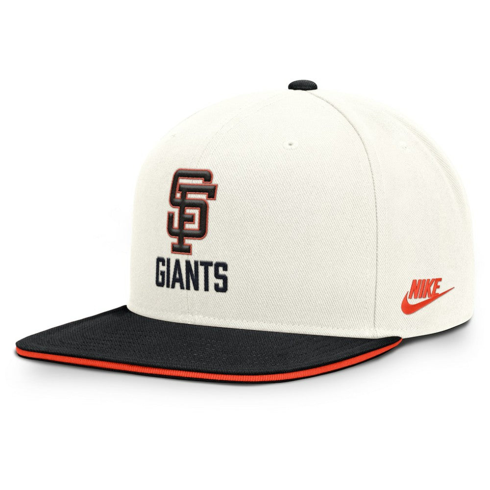 San Francisco Giants Nike Cooperstown Pro Dri-FIT Snapback Hat - Cream/Black Hats