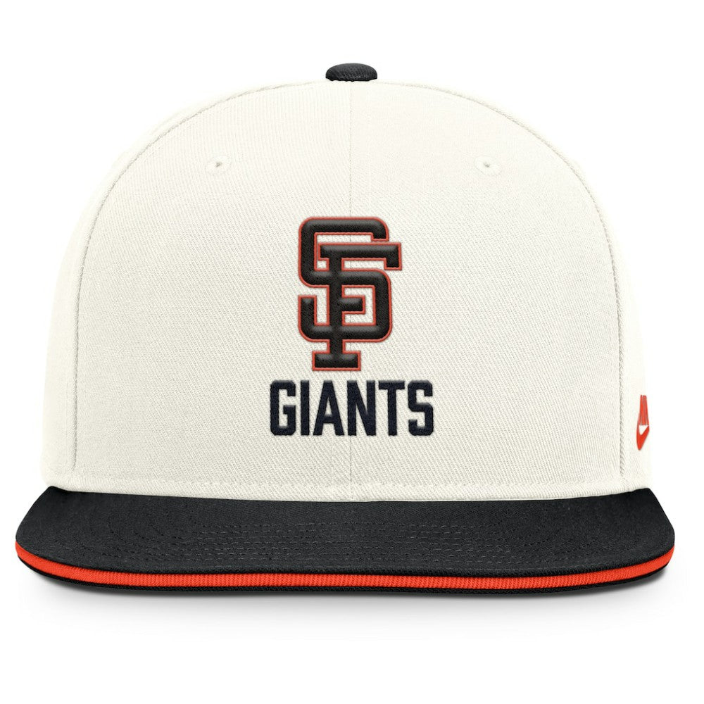 San Francisco Giants Nike Cooperstown Pro Dri-FIT Snapback Hat - Cream/Black Hats