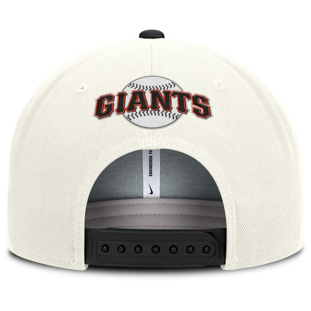 San Francisco Giants Nike Cooperstown Pro Dri-FIT Snapback Hat - Cream/Black Hats