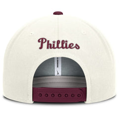 Philadelphia Phillies Nike Cooperstown Pro Dri-FIT Snapback Hat - Cream/Burgundy Hats