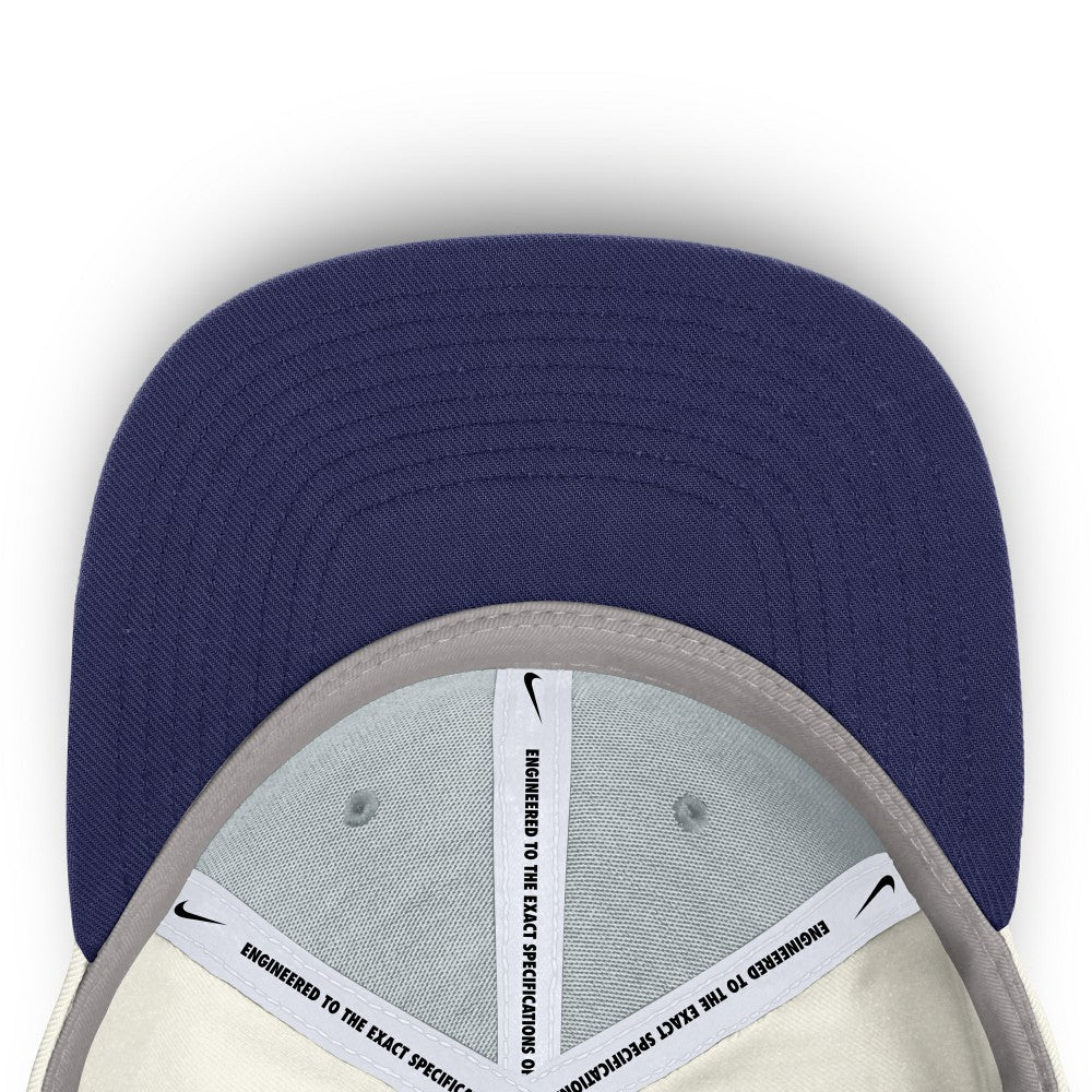 Milwaukee Brewers Nike Cooperstown Pro Dri-FIT Snapback Hat - Cream/Royal Hats