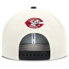 Cincinnati Reds Nike Cooperstown Pro Dri-FIT Snapback Hat - Cream/Black Hats