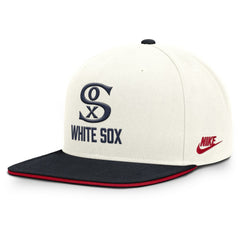 Chicago White Sox Nike Cooperstown Pro Dri-FIT Snapback Hat - Cream/Navy Hats