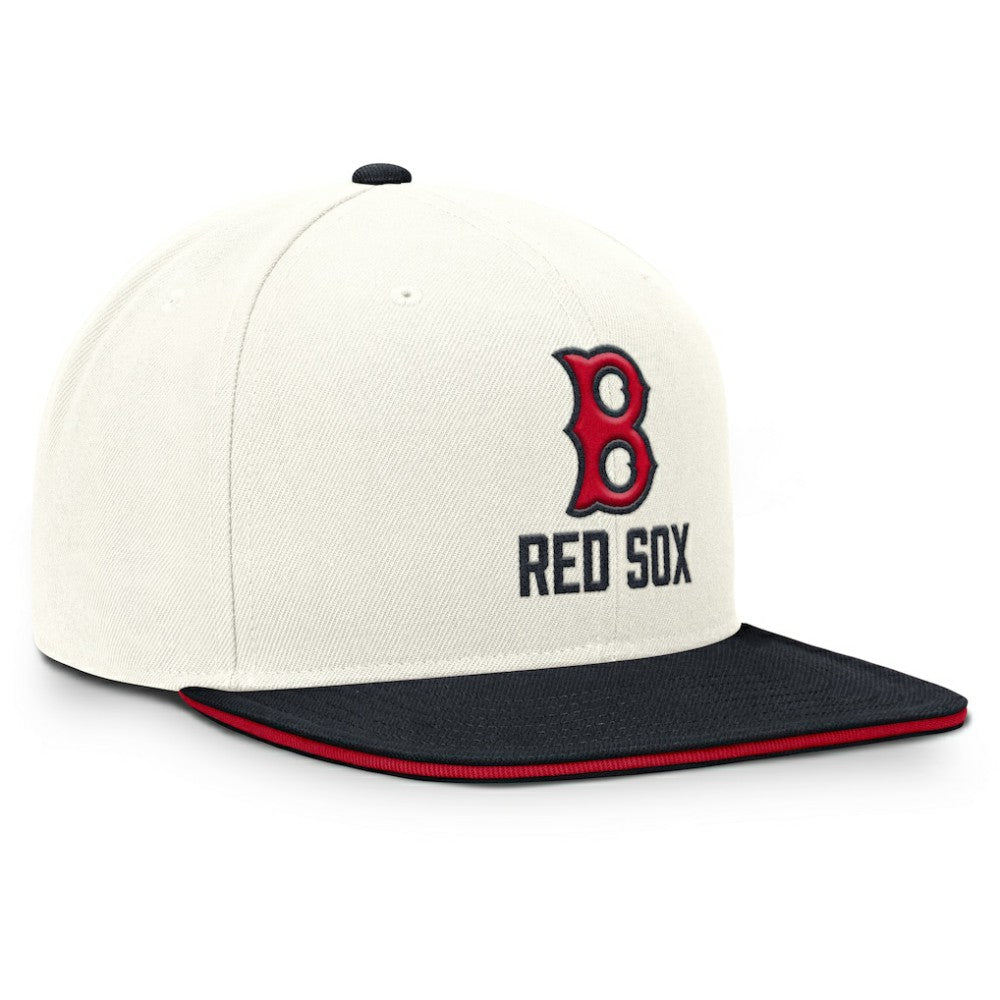 Boston Red Sox Nike Cooperstown Pro Dri-FIT Snapback Hat - Cream/Navy Hats