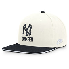 New York Yankees Nike Cooperstown Pro Dri-FIT Snapback Hat - Cream/Navy Hats