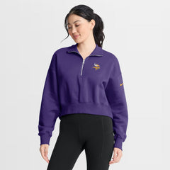 Minnesota Vikings Women's Phoenix Fleece Quarter-Zip Sweatshirt - Purple Sweatshirts