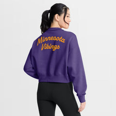 Minnesota Vikings Women's Phoenix Fleece Quarter-Zip Sweatshirt - Purple Sweatshirts