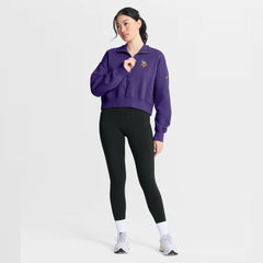 Minnesota Vikings Women's Phoenix Fleece Quarter-Zip Sweatshirt - Purple Sweatshirts