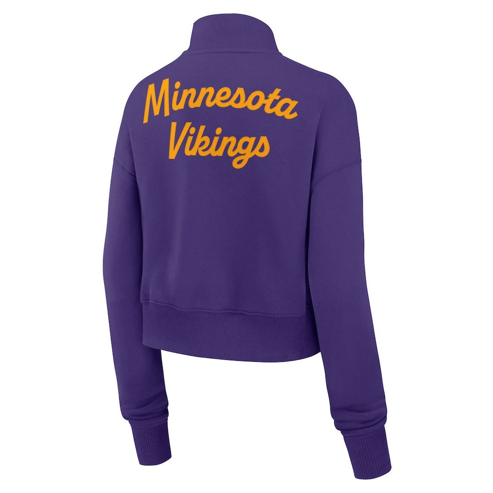 Minnesota Vikings Women's Phoenix Fleece Quarter-Zip Sweatshirt - Purple Sweatshirts