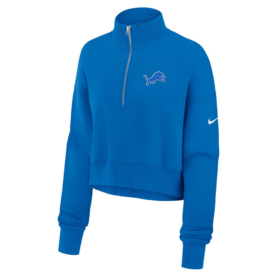 Detroit Lions Women's Phoenix Fleece Quarter-Zip Sweatshirt - Blue Sweatshirts