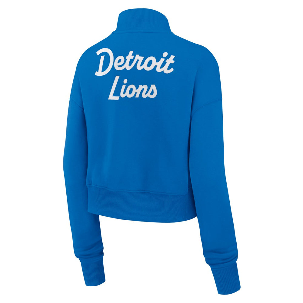 Detroit Lions Women's Phoenix Fleece Quarter-Zip Sweatshirt - Blue Sweatshirts