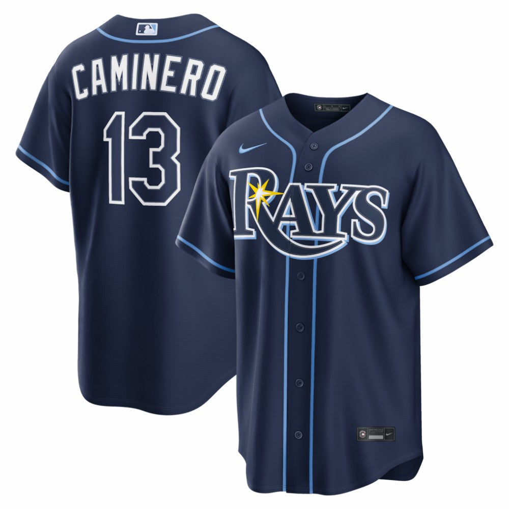 Junior Caminero Tampa Bay Rays Nike Road Replica Jersey - Navy Jerseys