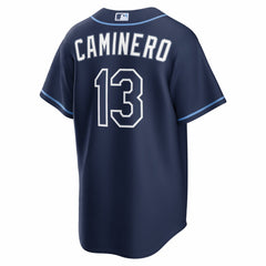 Junior Caminero Tampa Bay Rays Nike Road Replica Jersey - Navy Jerseys