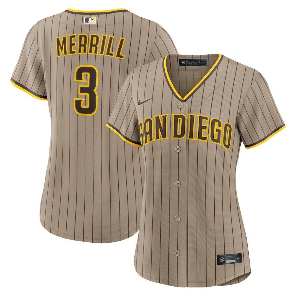 Jackson Merrill San Diego Padres Nike Women's Replica Jersey - Sand Jerseys