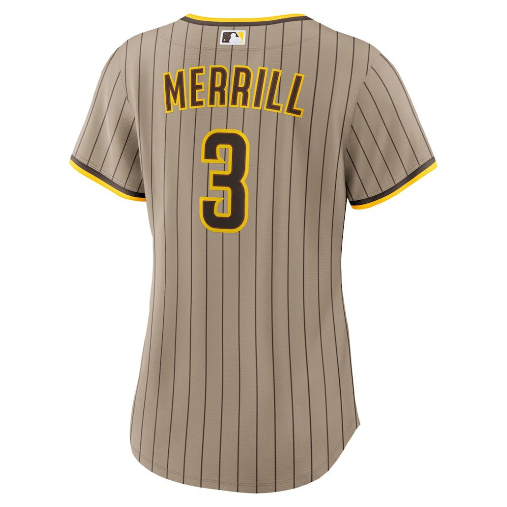 Jackson Merrill San Diego Padres Nike Women's Replica Jersey - Sand Jerseys