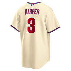 Bryce Harper Philadelphia Phillies Nike Alternate Replica Jersey - Cream Jerseys