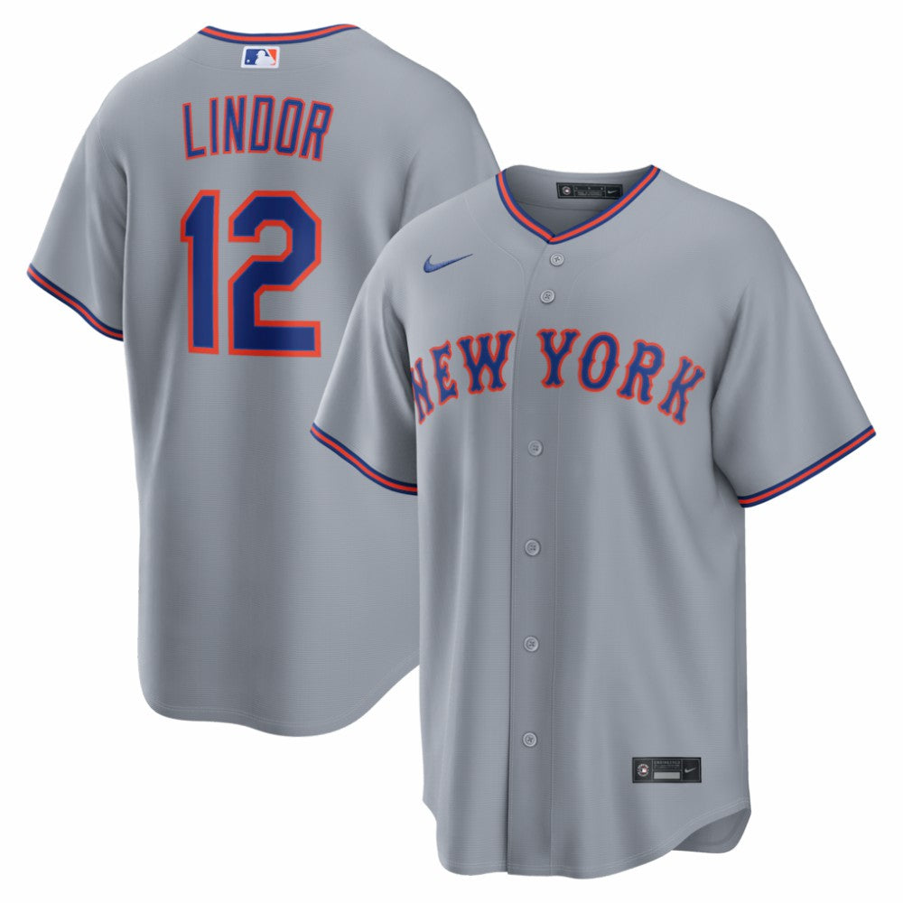 Francisco Lindor New York Mets Nike Road Replica Jersey - Gray Jerseys