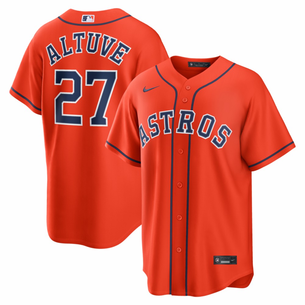 Jose Altuve Houston Astros Nike Alternate Replica Jersey - Orange Jerseys