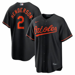Gunnar Henderson Baltimore Orioles Nike Alternate Replica Jersey - Black Jerseys