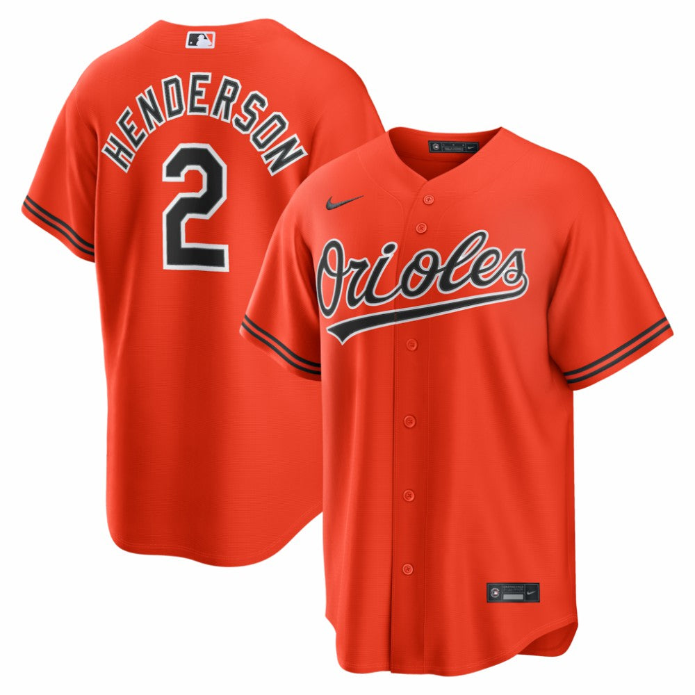 Gunnar Henderson Baltimore Orioles Nike Alternate 2 Replica Jersey - Orange Jerseys