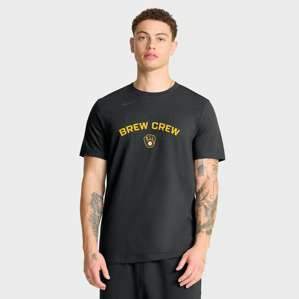 Milwaukee Brewers Nike Primetime Fashion T-Shirt - Black T-shirts
