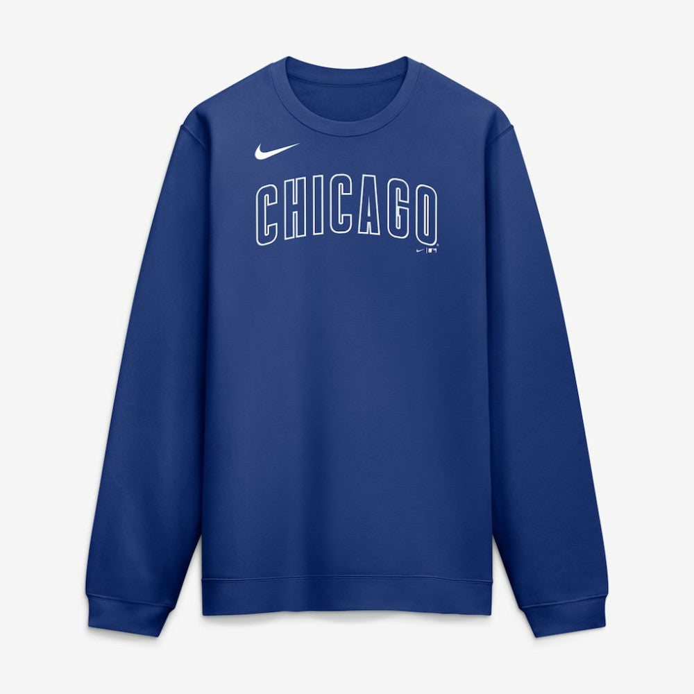 Chicago Cubs Nike Primetime Wordmark Sweatshirt - Royal Sweatshirts