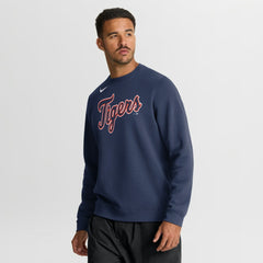 Detroit Tigers Nike Primetime Wordmark Sweatshirt - Navy Sweatshirts