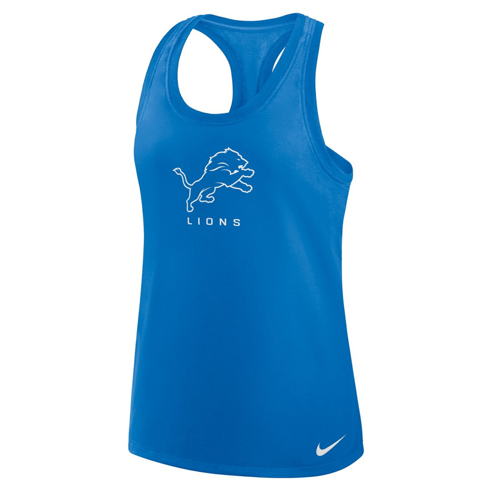 Detroit Lions Women's Hurry Up Tri-Blend Dri-FIT Tank Top - Blue Tops