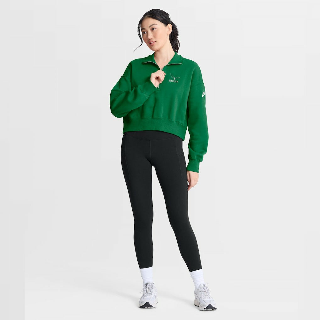 Philadelphia Eagles Women's Phoenix Fleece Quarter-Zip Sweatshirt - Kelly Green Sweatshirts
