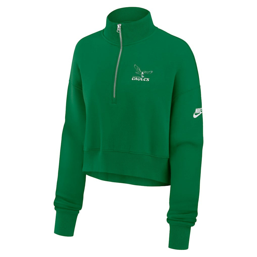 Philadelphia Eagles Women's Phoenix Fleece Quarter-Zip Sweatshirt - Kelly Green Sweatshirts