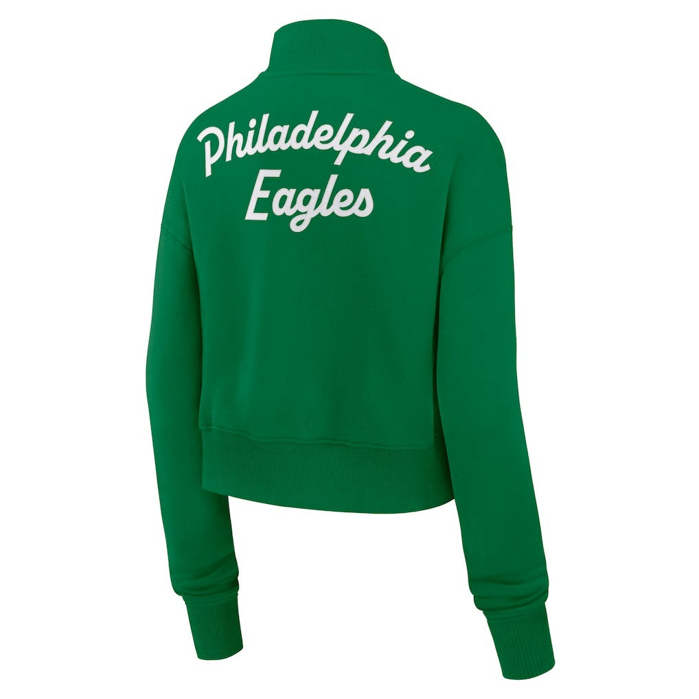 Philadelphia Eagles Women's Phoenix Fleece Quarter-Zip Sweatshirt - Kelly Green Sweatshirts