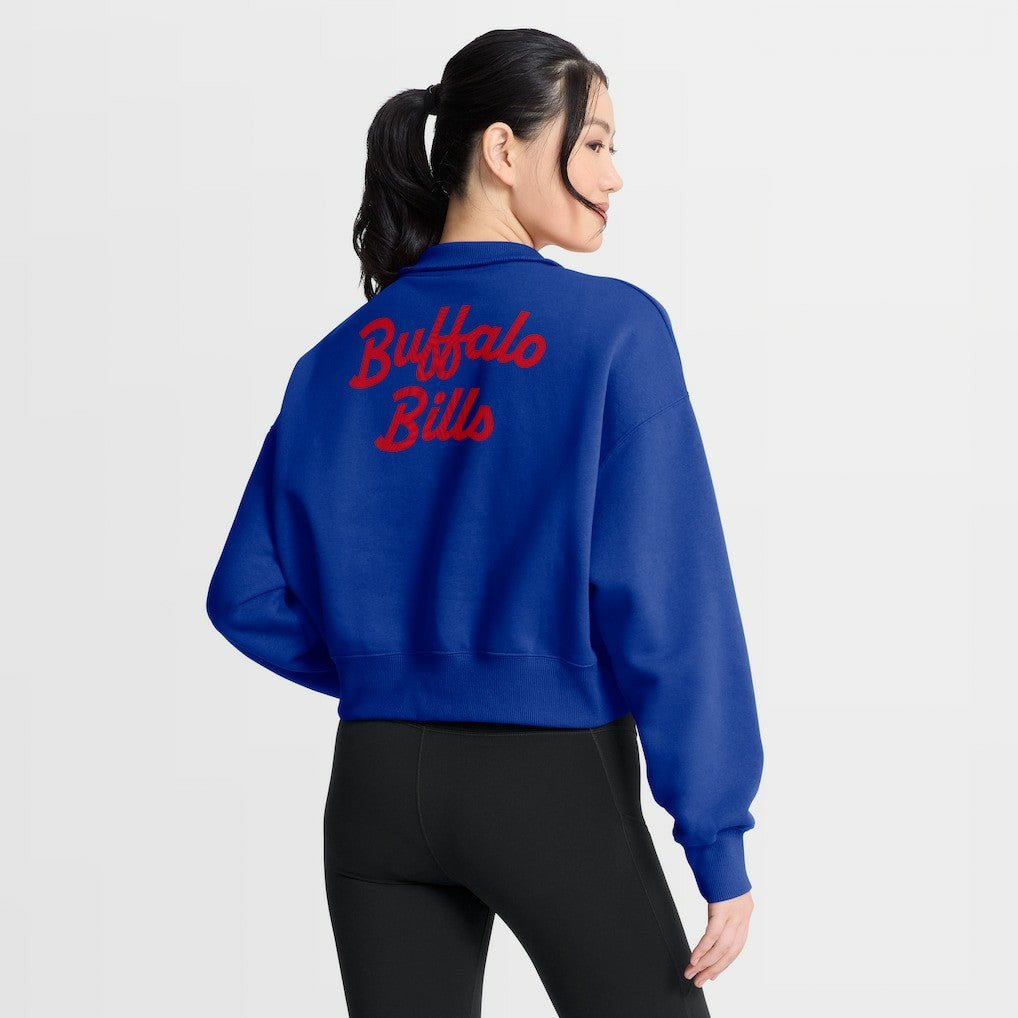 Buffalo Bills Women's Phoenix Fleece Quarter-Zip Sweatshirt - Royal Sweatshirts