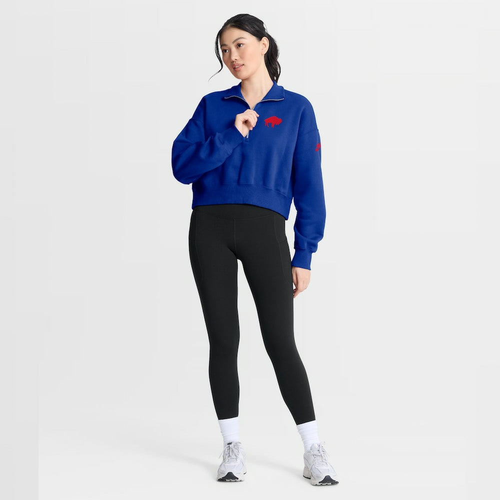 Buffalo Bills Women's Phoenix Fleece Quarter-Zip Sweatshirt - Royal Sweatshirts