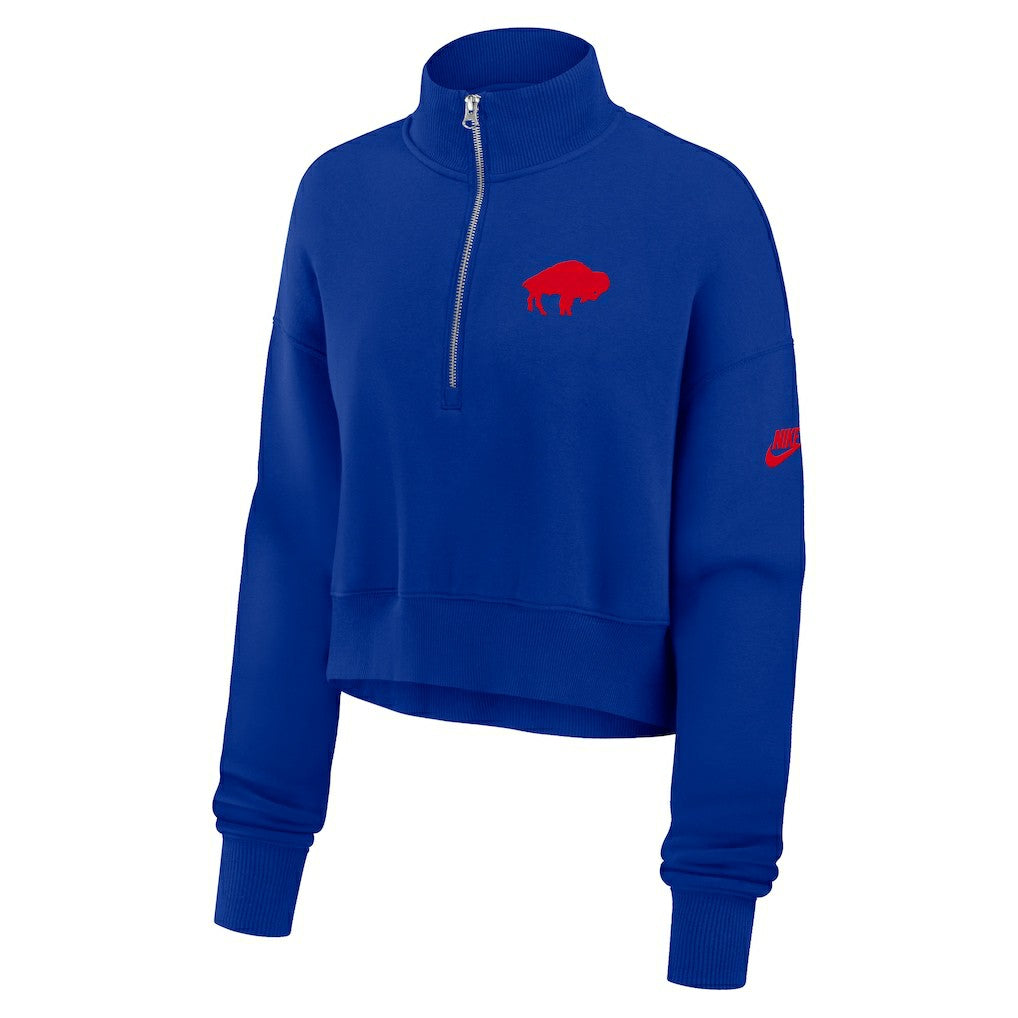Buffalo Bills Women's Phoenix Fleece Quarter-Zip Sweatshirt - Royal Sweatshirts