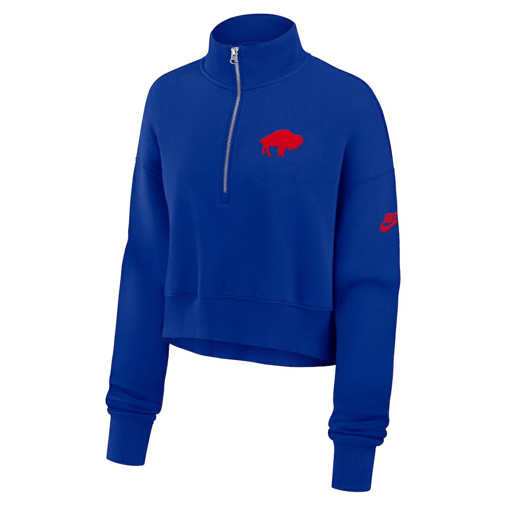 Buffalo Bills Women's Phoenix Fleece Quarter-Zip Sweatshirt - Royal Sweatshirts