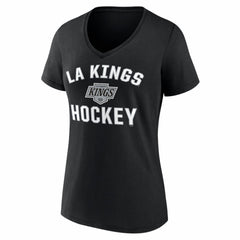 Los Angeles Kings Logo Athletic Women's Arch Victory V-Neck T-Shirt - Black | US 2001552683