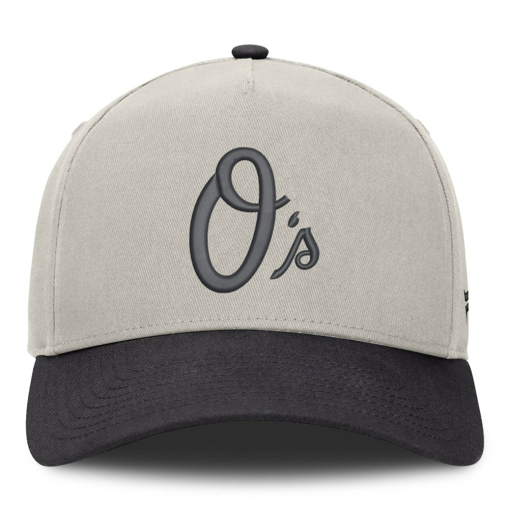 Baltimore Orioles Fanatics Wonder A-Frame Adjustable Hat - Stone/Graphite Hats