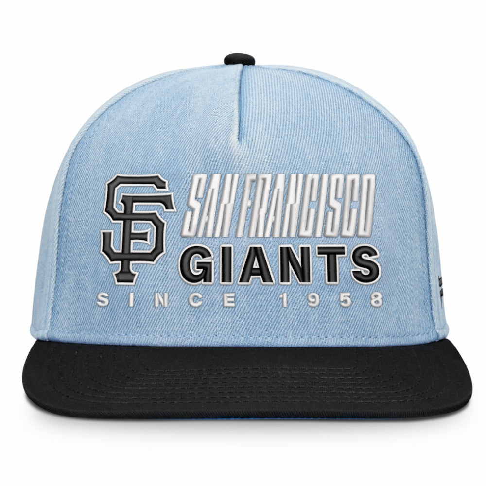 San Francisco Giants Fanatics Twinbill Snapback Hat - Denim Hats