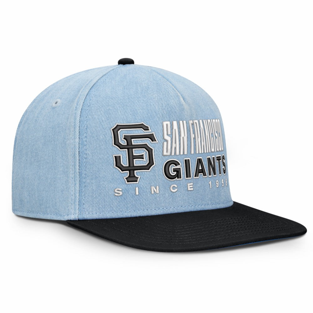 San Francisco Giants Fanatics Twinbill Snapback Hat - Denim Hats